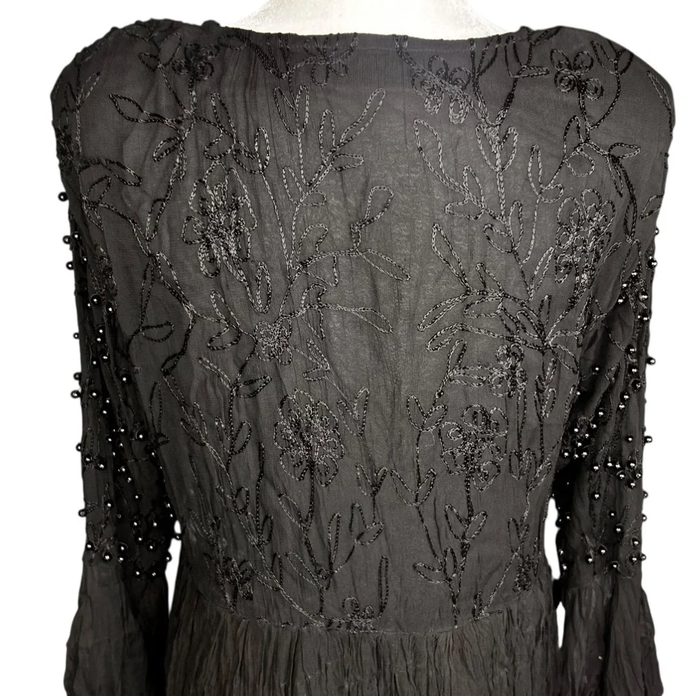 80's Jakelin Maxi Dress S FLAWS Witchy Whimsygoth Goth Fairy Grunge Thrashed - Picture 8 of 16